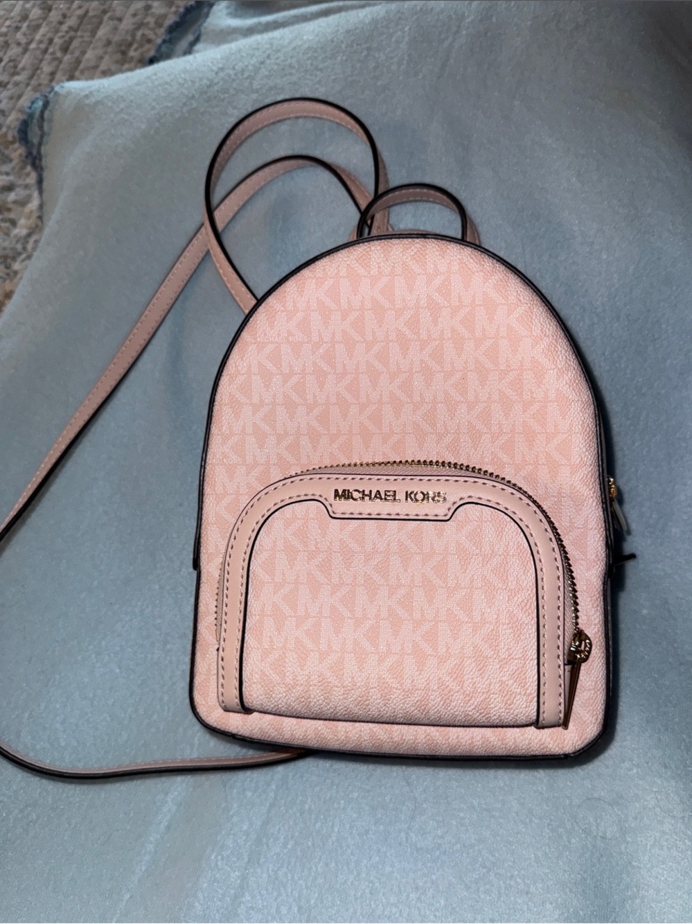 Michael Kors Blush Pink Pebbled Leather Mini Backpack